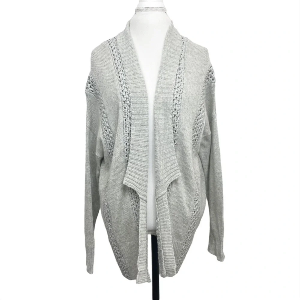 Sundance ribbon crochet open front cardigan - Picture 3 of 9